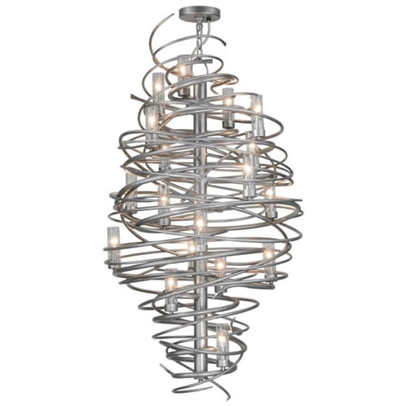 Meyda Tiffany 148175 Cyclone 18 Light 30" Wide Ring Chandelier - Pewter / Custom