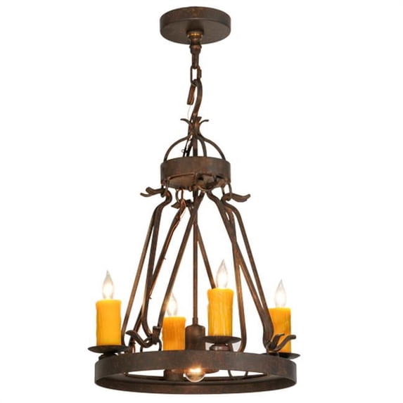 Meyda Tiffany 148235 Lakeshore 4 Light 18" Wide Taper Candle Multi Light Pendant - Custom