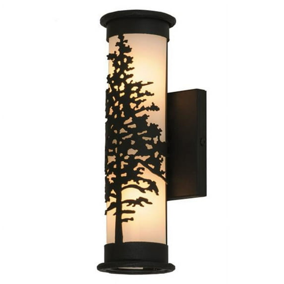 Meyda Tiffany 148574 Tamarack 2 Light 12" Tall Wall Sconce - Black