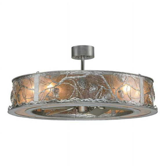 Meyda Tiffany 148592 Whispering Pines 30" 5 Blade Indoor Ceiling Fan - Nickel