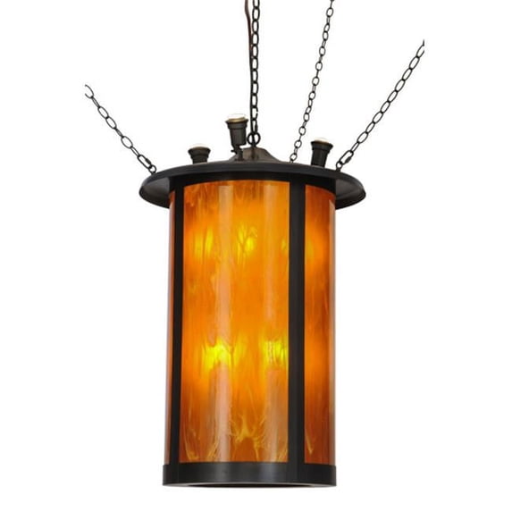 Meyda Tiffany 148852 Fulton 3 Light 24" Wide Pendant - Brown