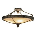 thumbnail image 1 of Meyda Tiffany 149758 Arabesque 4 Light 28" Wide Semi-Flush Bowl Ceiling Fixture - Copper, 1 of 7