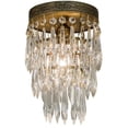 thumbnail image 1 of Meyda Tiffany 151126 Finnimore 6" Wide Semi-Flush Waterfall Ceiling Fixture - Brass, 1 of 7