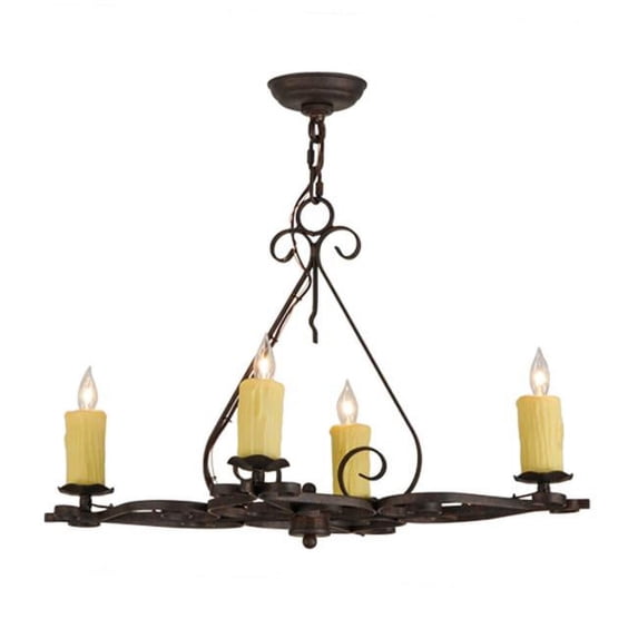 Meyda Tiffany 151378 Elianna 4 Light 28" Wide Taper Candle Style Chandelier