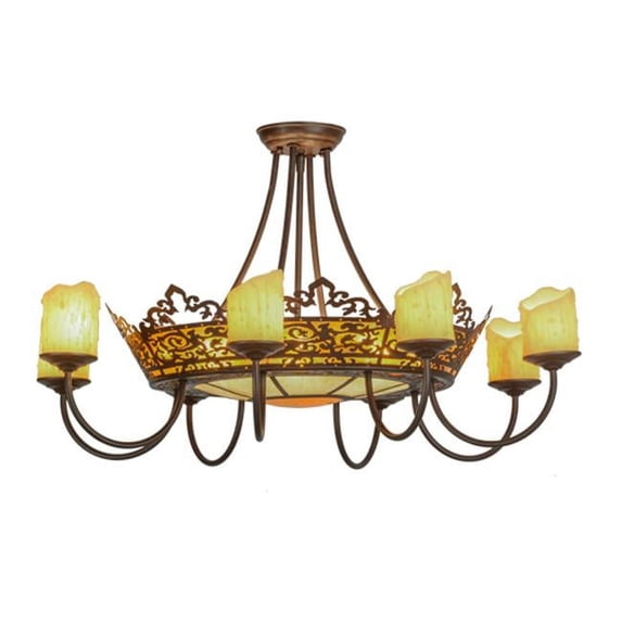 Meyda Tiffany 152401 Stanley 20 Light 32" Wide Semi-Flush Ceiling Fixture - Cafe-Noir