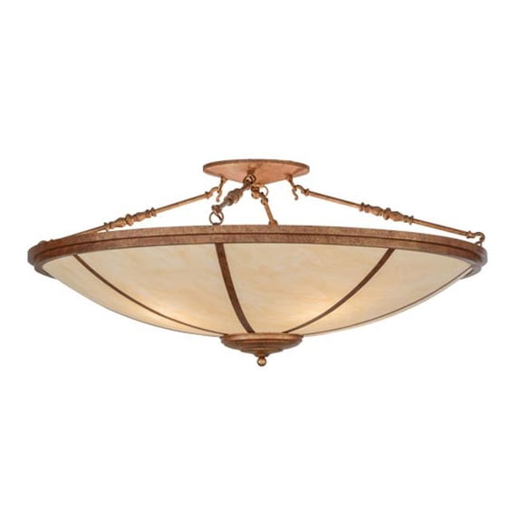 Meyda Tiffany 152592 Commerce 4 Light 45" Wide Semi-Flush Bowl Ceiling Fixture - Autumn