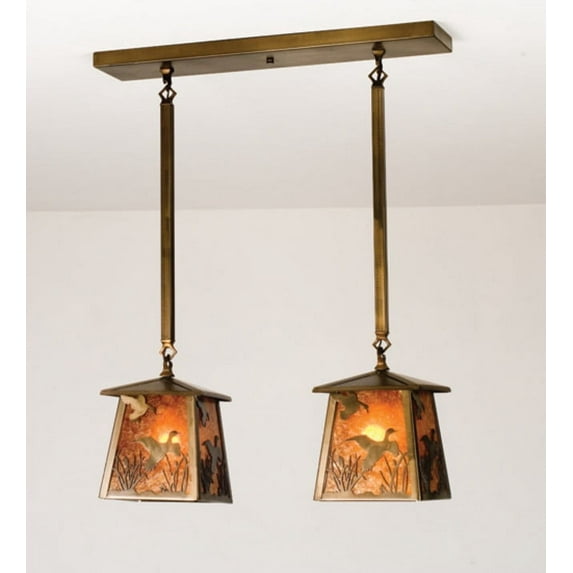 Meyda Tiffany 15286 2 Light 24" Wide Linear Pendant - Copper