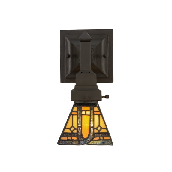 Meyda Tiffany 153637 Sierra Prairie Mission 1 Light 5'" Wide Hand-Crafted Wall Sconce -