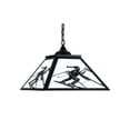 thumbnail image 1 of Meyda Tiffany 15422 16" Square Skier Pendant - Black, 1 of 2
