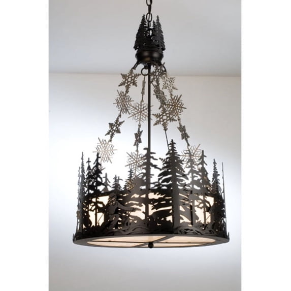 Meyda Tiffany 15434 4 Light 22" Wide Pendant - Black