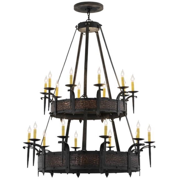 Meyda Tiffany 154400 Costello 20 Light 48" Wide Taper Candle Style Chandelier - Copper
