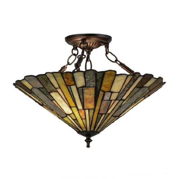 17"W Delta Jadestone Semi-Flushmount