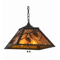 thumbnail image 1 of Meyda Tiffany 155142 Whispering Pines 2 Light 22" Wide Pendant - Bronze, 1 of 7