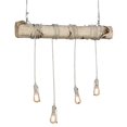 thumbnail image 1 of Meyda Tiffany 155182 Hounds Tooth 4 Light 36" Wide Abstract Linear Pendant - Natural Wood, 1 of 5