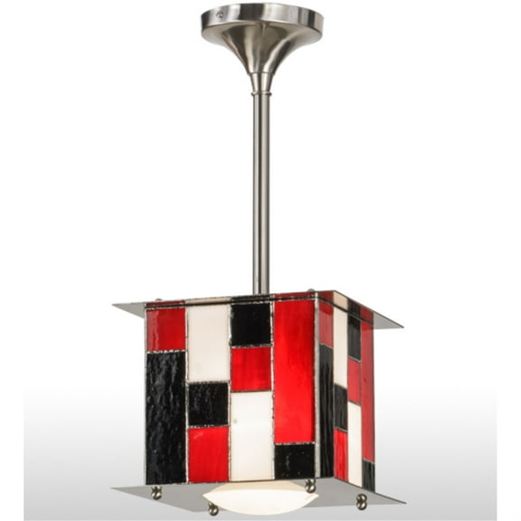 Meyda Tiffany 15543 1 Light 14" Wide Mini Pendant - Nickel