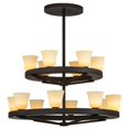 thumbnail image 1 of Meyda Tiffany 156085 Loxley Piedmont 14 Light 57" Wide Ring Chandelier - Dark Roast, 1 of 4