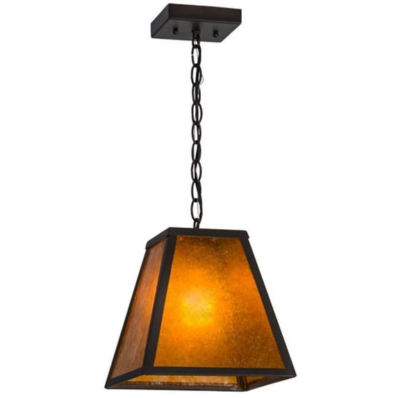 Meyda Tiffany 156357 Mission 14" Wide Pendant - Wrought Iron
