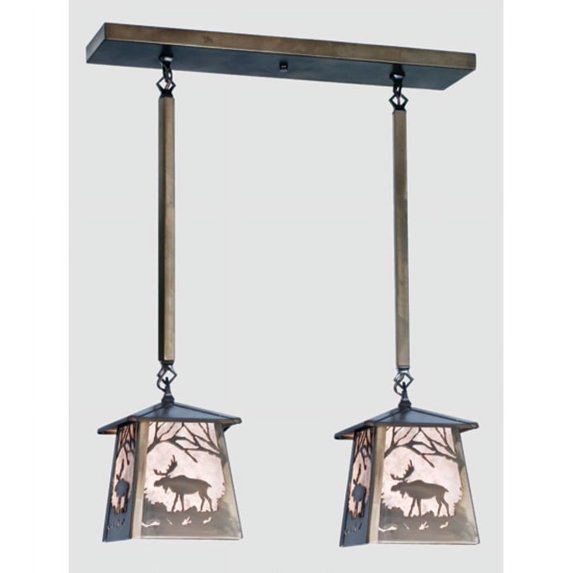 Meyda Tiffany 15661 2 Light 24" Wide Linear Pendant - Copper