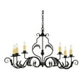 thumbnail image 1 of Meyda Tiffany 157238 Augusta 6 Light 42" Wide Taper Candle Style Chandelier - Wrought Iron, 1 of 6