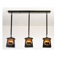 thumbnail image 1 of Meyda Tiffany 15748 3 Light 37-1/2" Wide Linear Pendant - Black, 1 of 2