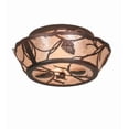 thumbnail image 1 of Meyda Tiffany 157592 Whispering Pines 2 Light 16" Wide Semi-Flush Ceiling Fixture - Rust /, 1 of 4