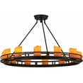 thumbnail image 1 of Meyda Tiffany 157813 Barbury 12 Light 36" Wide Pillar Candle Style Chandelier - Black, 1 of 7