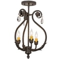 thumbnail image 1 of Meyda Tiffany 157893 Antonia 3 Light 12" Wide Semi-Flush Ceiling Fixture - Crystal, 1 of 4