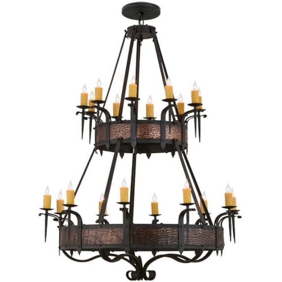 Meyda Tiffany 158265 Costello 20 Light 56" Wide Taper Candle Style Chandelier - Wrought