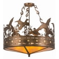 thumbnail image 1 of Meyda Tiffany 160003 Ducks In Flight 4 Light 24" Wide Semi-Flush Drum Ceiling Fixture -, 1 of 7
