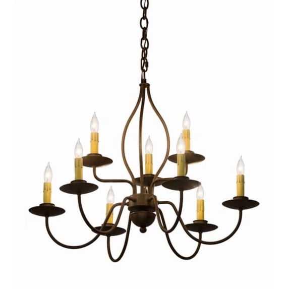 Meyda Tiffany 160692 Earl 9 Light 28" Wide Taper Candle Style Chandelier