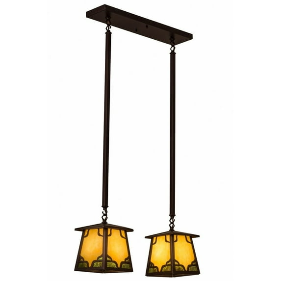 Meyda Tiffany 161033 Kirkpatrick 2 Light 7" Wide Multi Light Pendant - MultiColor