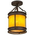 thumbnail image 1 of Meyda Tiffany 161288 Wyant 8" Wide Semi-Flush Ceiling Fixture - Chestnut, 1 of 5