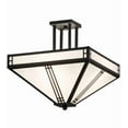 thumbnail image 1 of Meyda Tiffany 161765 Prairie Loft 4 Light 26" Wide Semi-Flush Ceiling Fixture - Black, 1 of 7