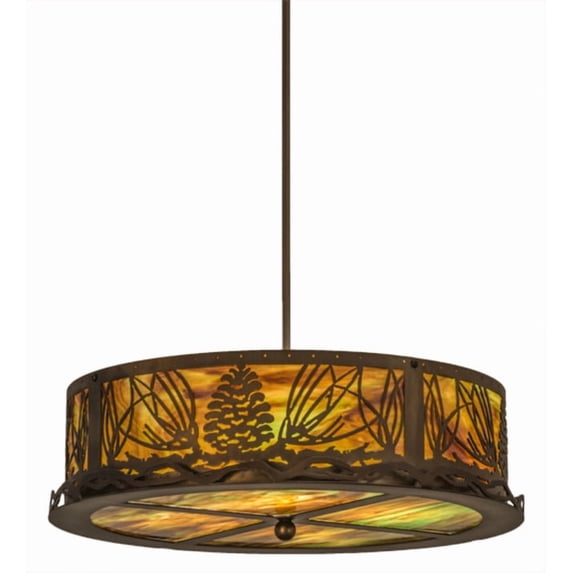 Meyda Tiffany 162106 Mountain Pine 4 Light 22" Wide Pendant - Copper