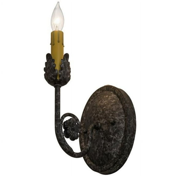 Meyda Tiffany 162595 Antonia 11" Tall Wall Sconce - Graphite Pewter