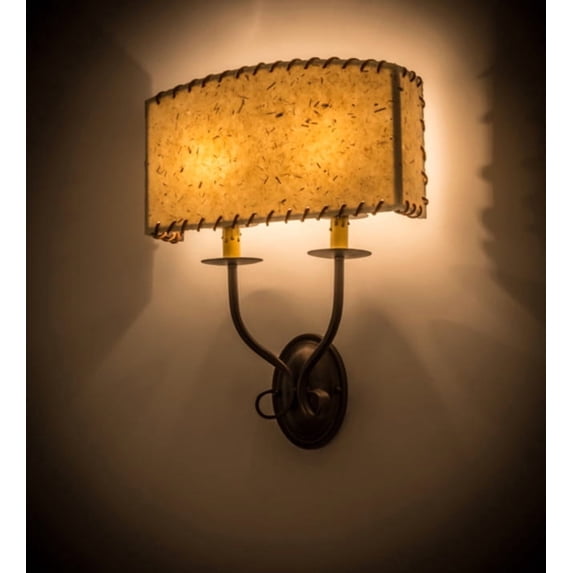 Meyda Tiffany 163121 Ranchero 2 Light 19" Tall Wall Sconce - MultiColor