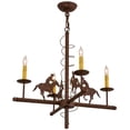 thumbnail image 1 of Meyda Tiffany 163306 Cowboy 4 Light 26" Wide Taper Candle Style Chandelier - Rust, 1 of 5