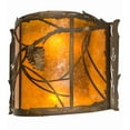 thumbnail image 1 of Meyda Tiffany 165158 Whispering Pines 2 Light 10" Tall Wall Sconce - Copper, 1 of 6