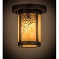 thumbnail image 1 of Meyda Tiffany 166029 Fulton Spider Web 8" Wide Flush Mount Ceiling Fixture - Brown, 1 of 7