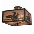 thumbnail image 1 of Meyda Tiffany 166367 Loon 3 Light 20" Wide Semi-Flush Square Ceiling Fixture - Bronze, 1 of 7