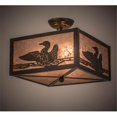 thumbnail image 1 of Meyda Tiffany 166369 Loon 3 Light 20" Wide Semi-Flush Square Ceiling Fixture - Bronze, 1 of 7