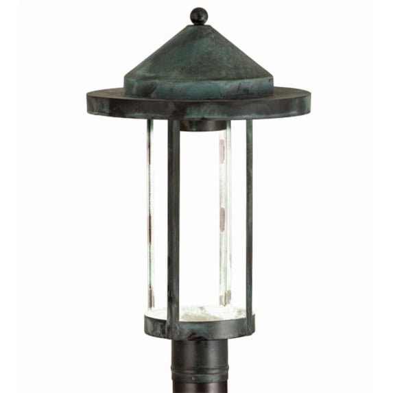 Meyda Tiffany 167255 Fulton 20" Tall Post Light - Verdigris