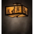 thumbnail image 1 of Meyda Tiffany 167261 Tall Pines 2 Light 14" Wide Semi-Flush Square Ceiling Fixture -, 1 of 5