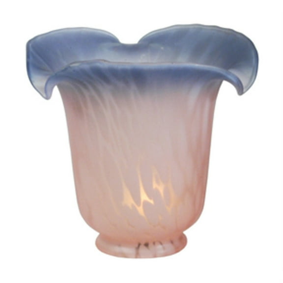 5.5"W Fluted Pink and Blue Shade