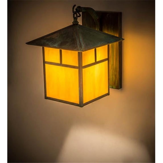 Meyda Tiffany 167896 Seneca 16" Tall Wall Sconce - Verdi Copper