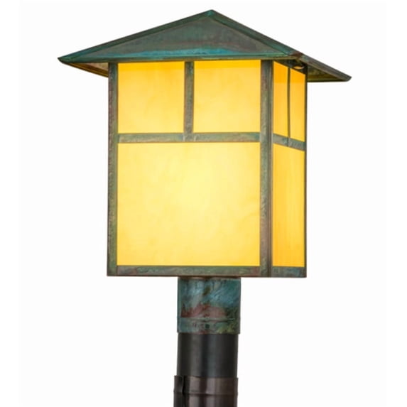 Meyda Tiffany 167903 Seneca 16" Tall Post Light - Verdigris