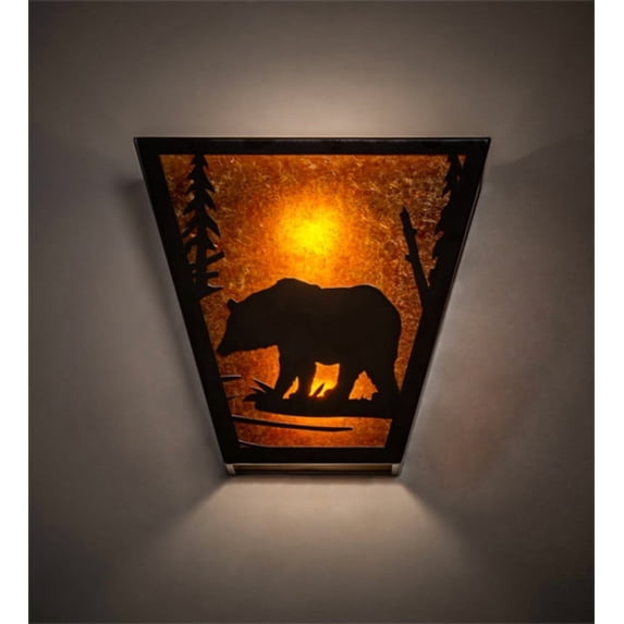 Meyda Tiffany 169334 Bear 2 Light 12" Tall Wall Sconce - Bronze