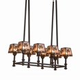 thumbnail image 1 of Meyda Tiffany 170354 Balsam Pine 8 Light 38" Wide Linear Chandelier - Cafe-Noir, 1 of 5