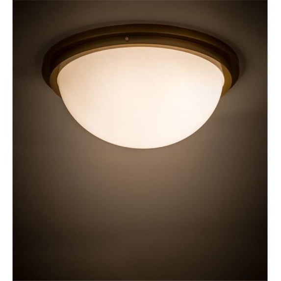 Meyda Tiffany 171108 Commerce 4 Light 25" Wide Flush Mount Bowl Ceiling Fixture - Buttered