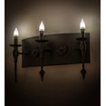 thumbnail image 1 of Meyda Tiffany 171909 Warwick 3 Light 12" Tall Wall Sconce - Black, 1 of 3